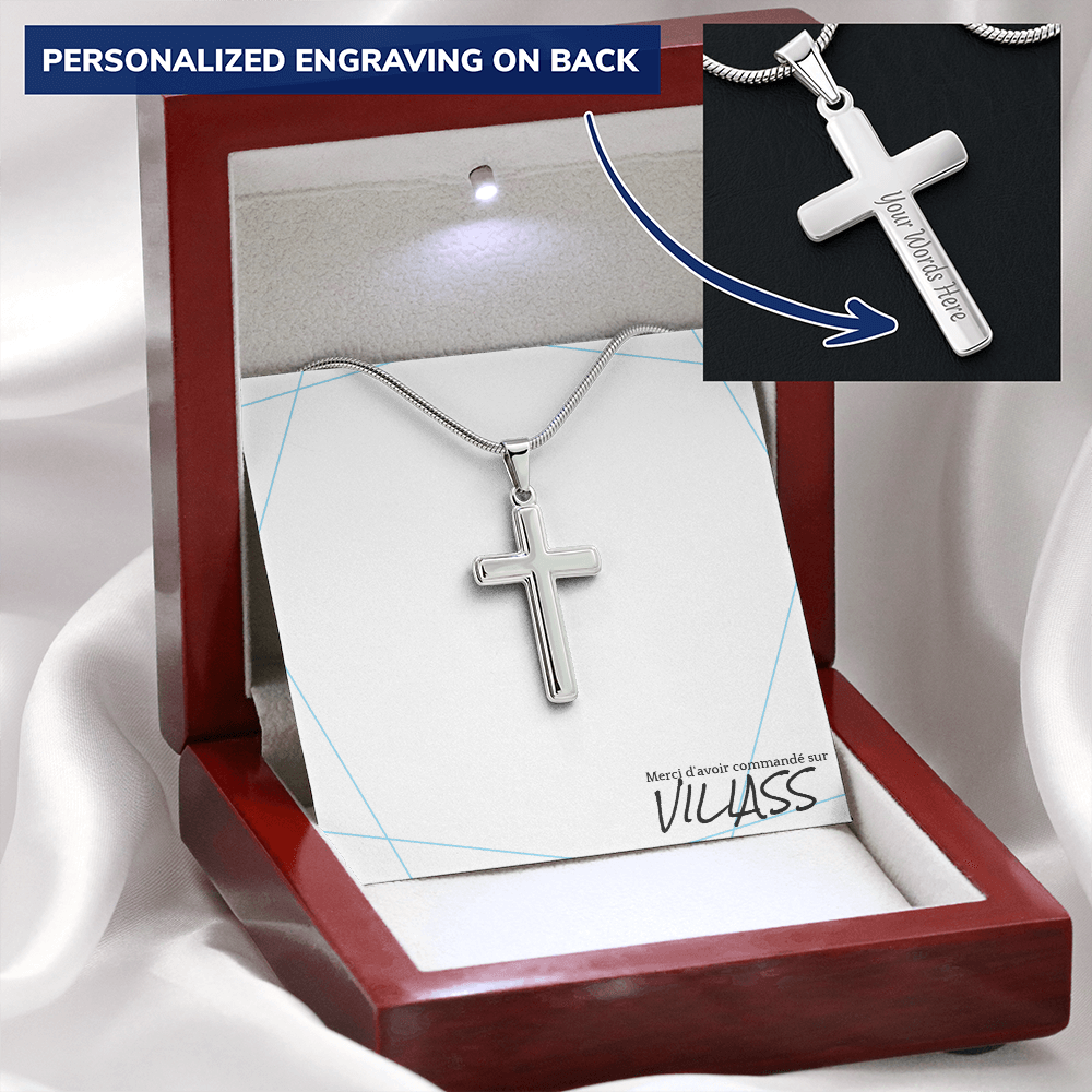 Collier en croix pour homme