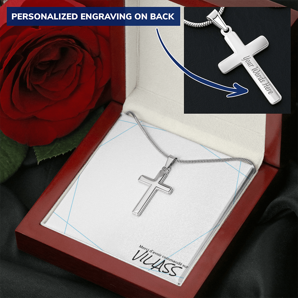 Collier en croix pour homme