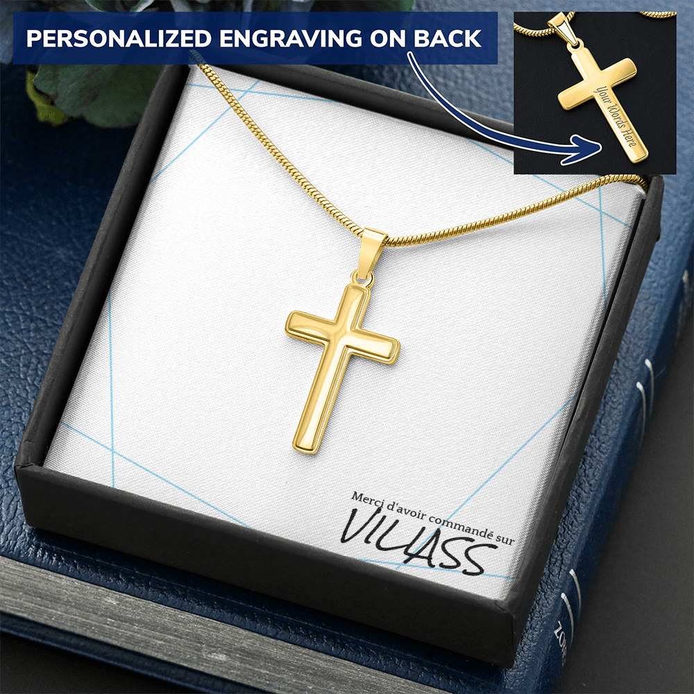 Collier en croix pour homme
