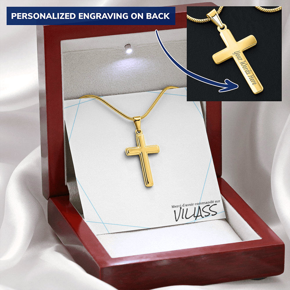 Collier en croix pour homme